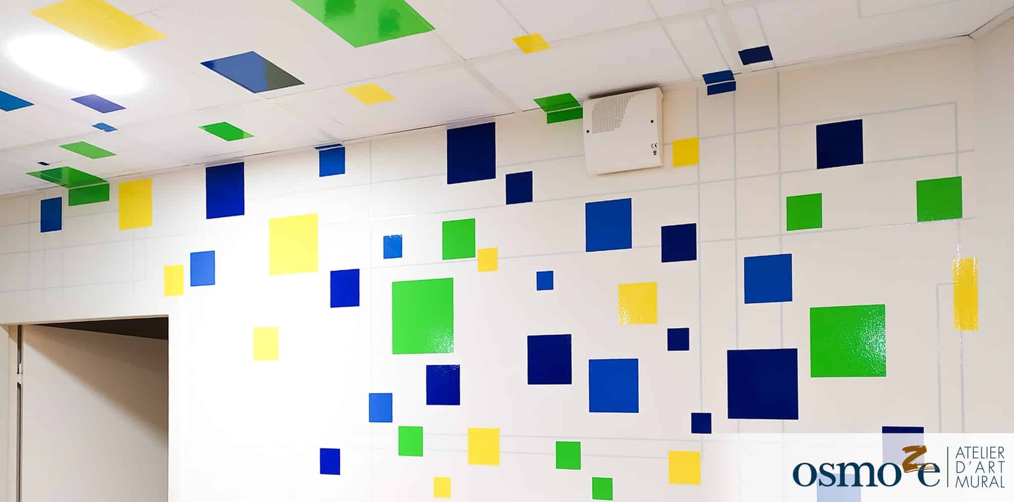 Sticker mur et plafond > espace de coworking