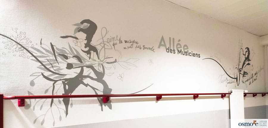 Design mural > Couloir > EHPAD > Eugène Romaine de Montluçon > Boussac