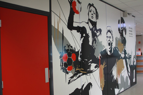 design mural decoration sportif tennis geant