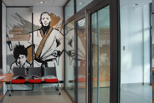 design mural dessin sportif bd judo natation