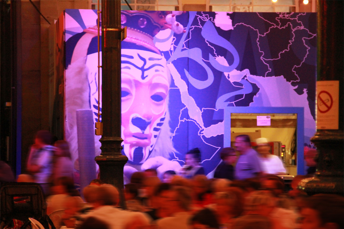 decoration hall mur festival manifestation grand format geant toile tendue fabrication