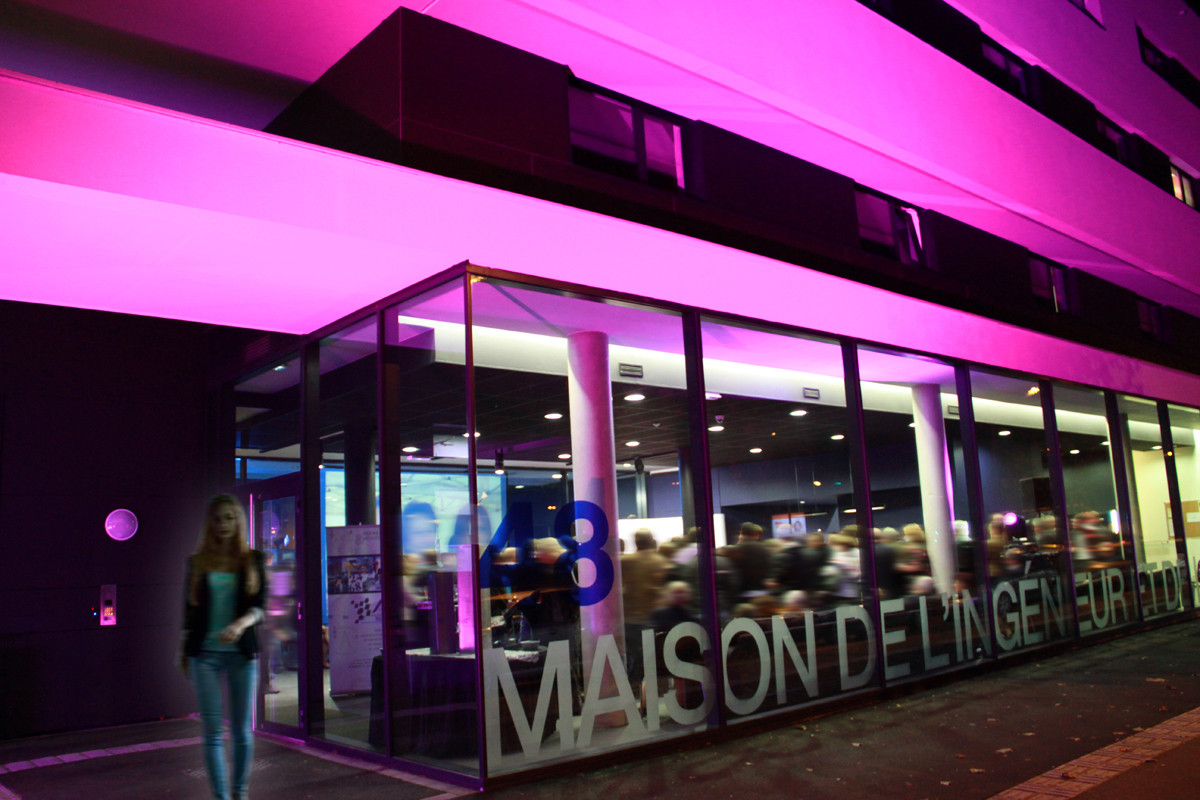 decoration maison des ingenieurs, signaletique vitrophanie