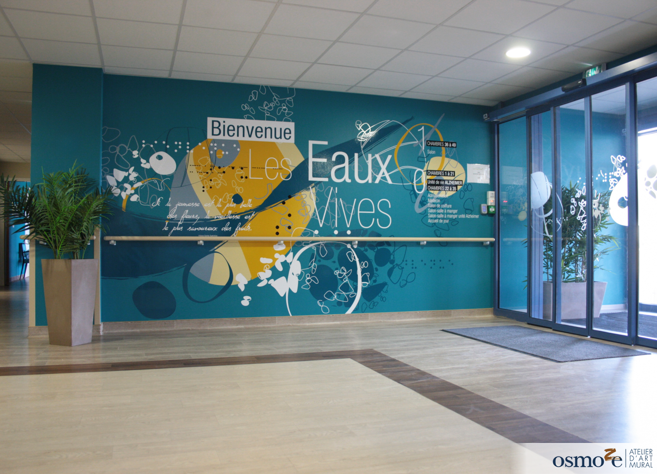 En avant première, les créations murales pour les EHPAD des Eaux-Vives