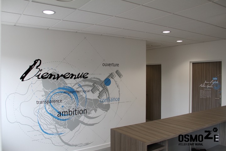 design mural osmoze banque accueil 1