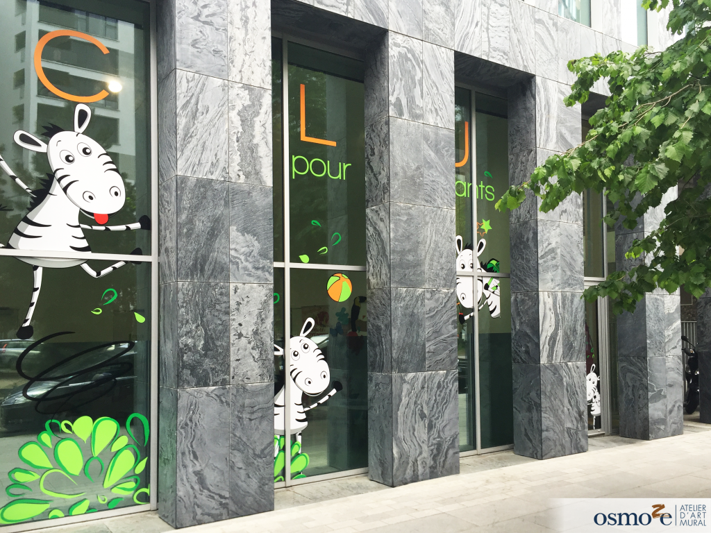 vitrophanie extérieur décorative