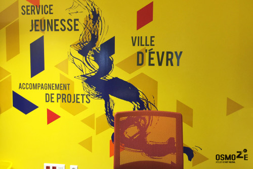 decoration-administration-bureaux-ref Signalétique Géante > Mur > Espace Coworking La Fabrik > Evry