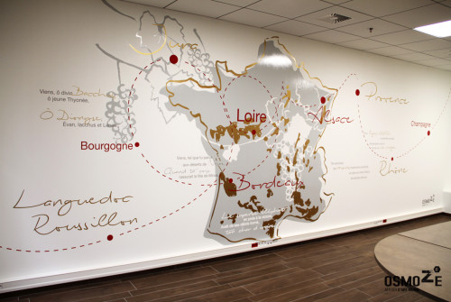 decoration-salle-degustation-vin-terroire-ref Décoration Murale > Salle Dégustation de vin > Centre commercial Leclerc > Sarrebourg