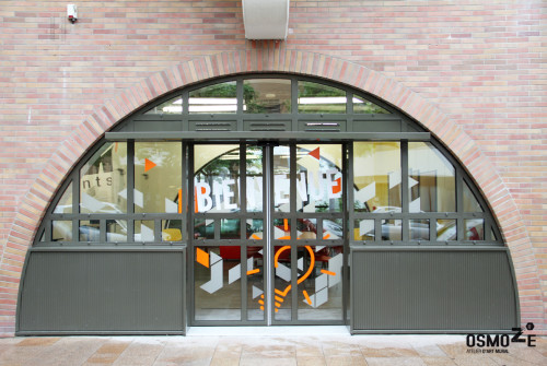 habillage-facade-vitre-ref Décoration Vitrophanie Géante > Façade > Espace Coworking La Fabrik > Evry