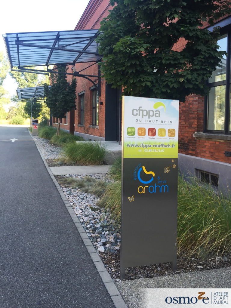 Une association d'aide aux personnes en situation de handicap sublimée par notre art mural à Mulhouse 10 totem