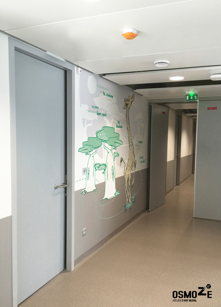 Décoration murale  > Pédiatrie & Urgence Pédiatrie - Néonatalité > Couloir Animaux