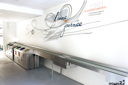 Décoration Murale > Salle open space > Restaurant Entreprise La Poste Dijon decoration mural restaurant entreprise la poste