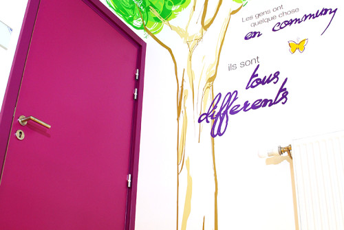 Décoration Murale & Signalétique > Couloir > Association Handicap ARAHM Mulhouse decoration murale arahm arbre