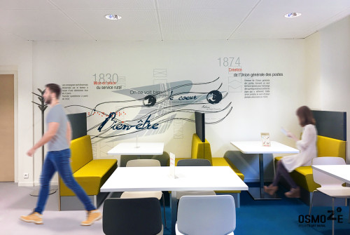 Décoration Murale > Salle open space > Restaurant Entreprise La Poste Dijon decoration murale restaurant entreprise elior couv