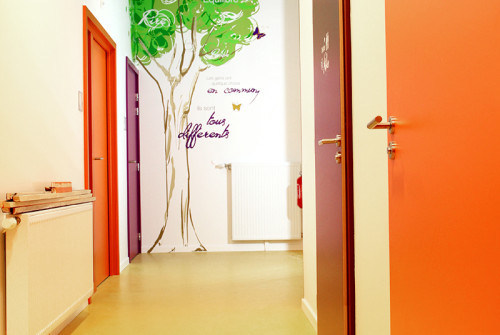 Décoration Murale & Signalétique > Couloir > Association Handicap ARAHM Mulhouse decoration murale vegetale aapei