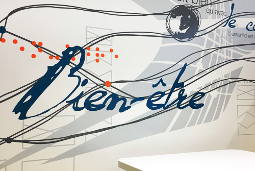 Décoration Murale > Salle open space > Restaurant Entreprise La Poste Dijon decoration restaurant entreprise