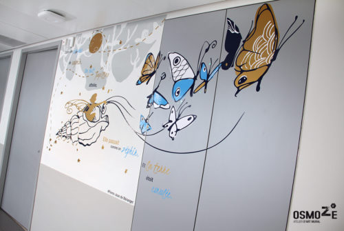 Décoration Murale Papillon Magique > Hôpital Nord Franche Comté > Service Enfant Néonatalité Decoration Murale neonatalite hopital