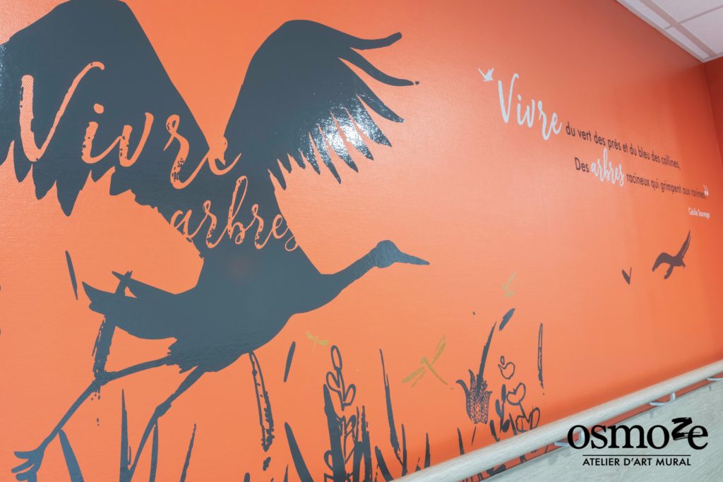Décoration murale et signalétique > Osmoze > Fresque design > La Possonière > EHPAD > Angers
