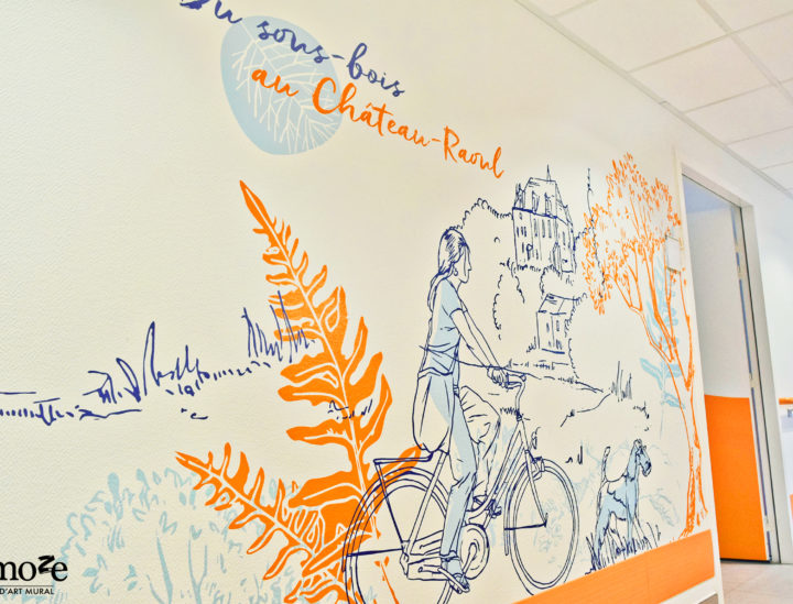 Osmoze > Décoration murale Ehpad > Ehpad Chateauroux > Vélos