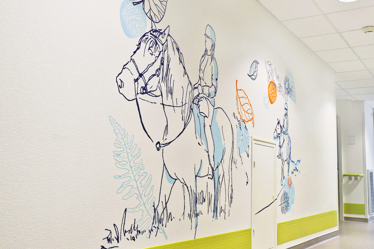Osmoze > Décoration murale > Ehpad Chateauroux > Equitation