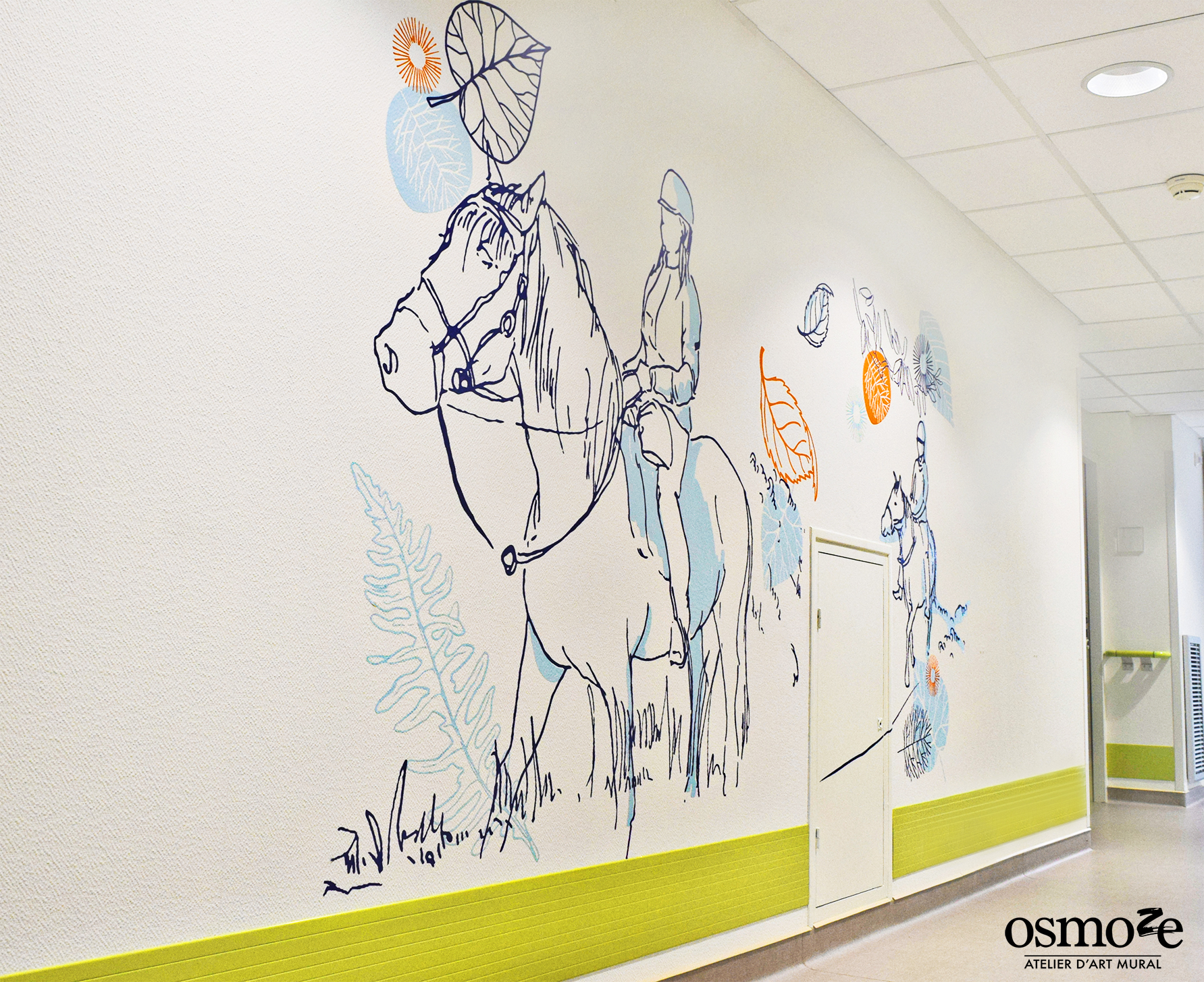 Osmoze > Décoration murale > Ehpad Chateauroux > Equitation
