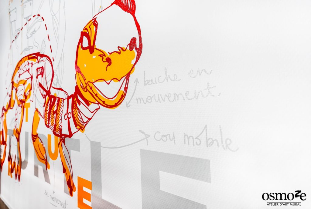 Décoration murale CROUS > Nantes > Tortue