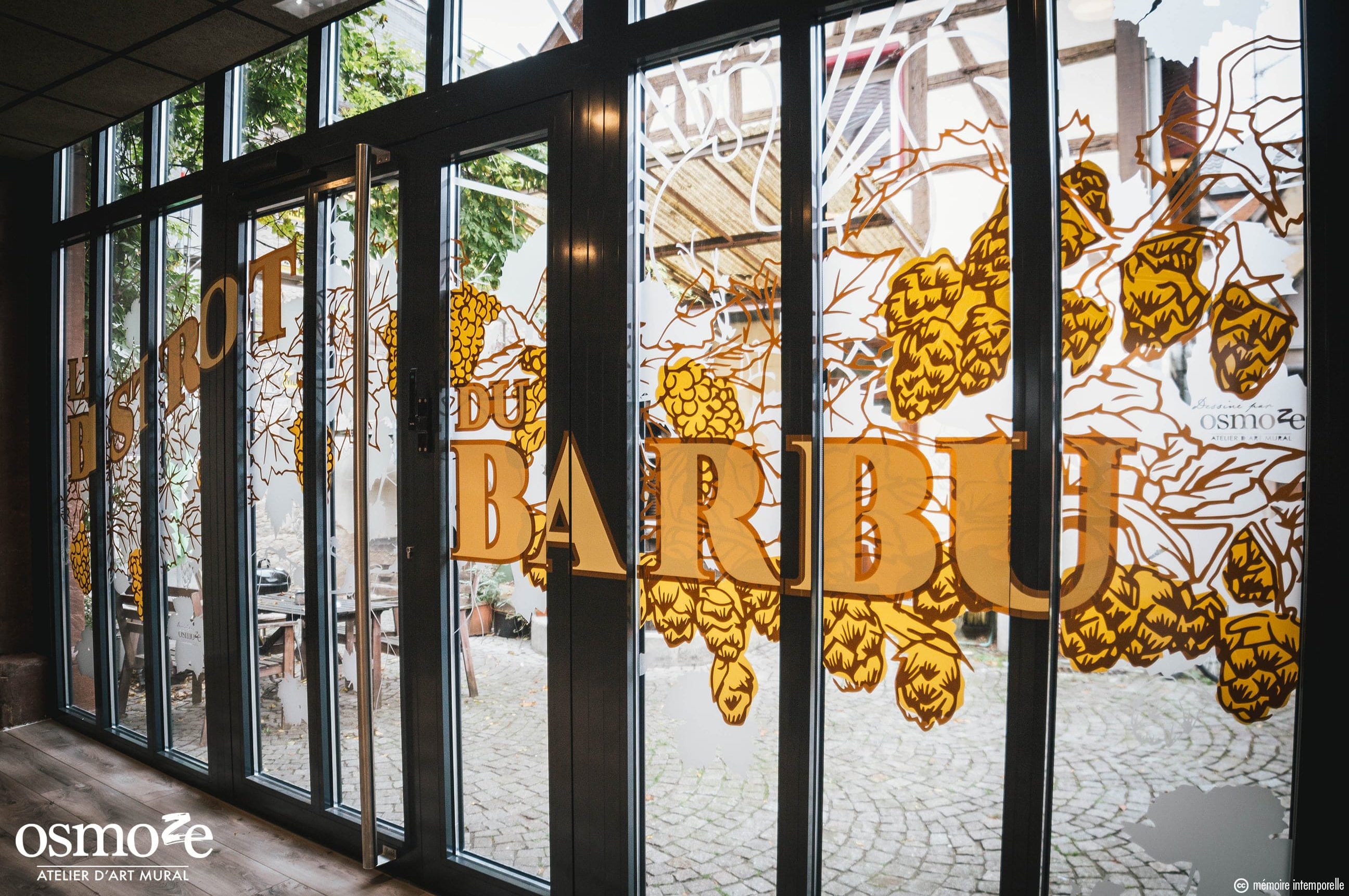 Vitrophanie restaurant > Le Bistrot du Barbu