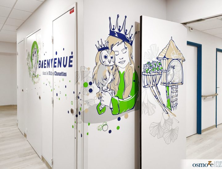 Décoration couloirs hôpital enfants > CHU Dijon