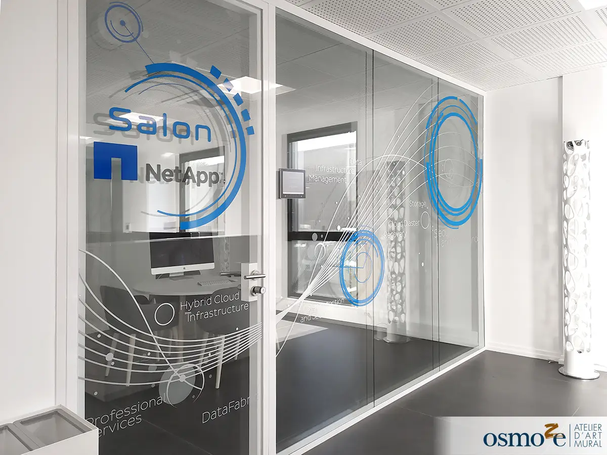 vitrophanie, SOLUCEO, Grenoble, bureaux