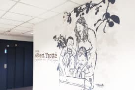 Décorations murales, signalétiques et vitrophanies végétales pour l’EHPAD Albert Trotté