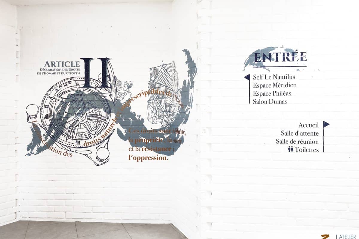    Décorations murales et signalétiques placées sous le signe des Droits de l’Homme et du citoyen – APEI- COYOLLES (02)  