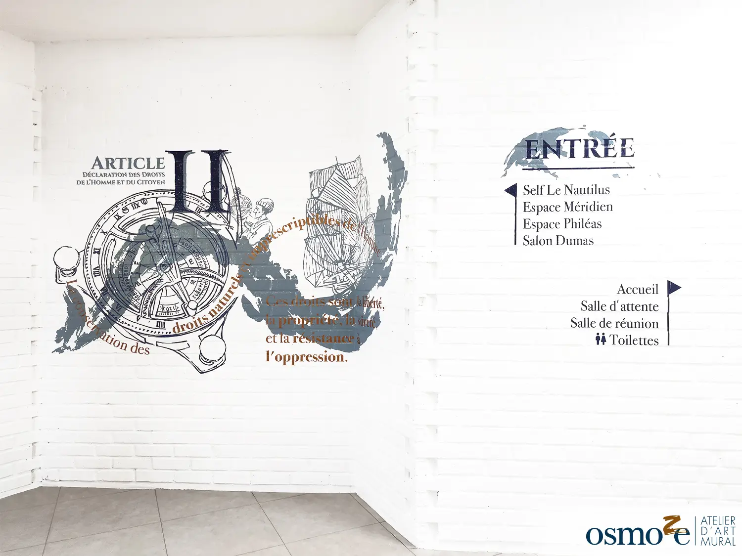 Décorations murales et signalétiques placées sous le signe des Droits de l’Homme et du citoyen – APEI- COYOLLES (02)