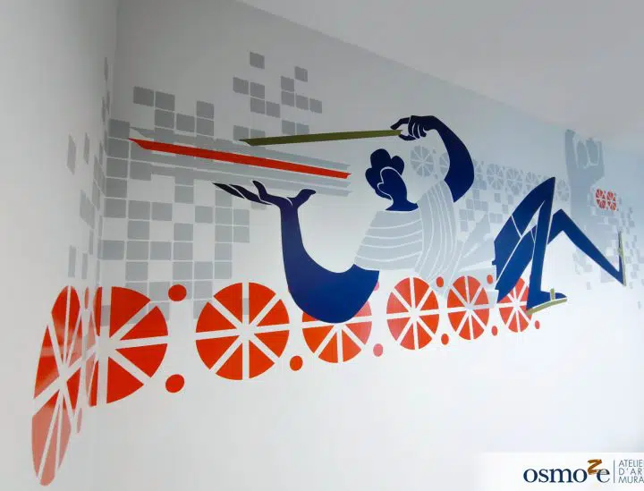 Fresque signalétique cafétéria