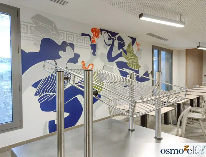 fresque intérieur restaurant du crous par osmoze
