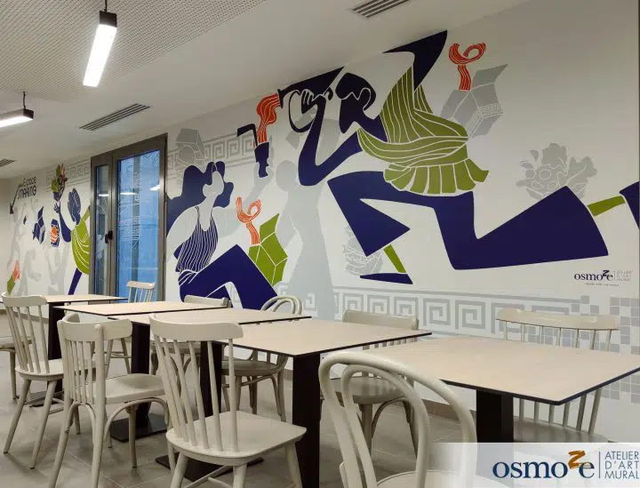 fresque décorative restaurant