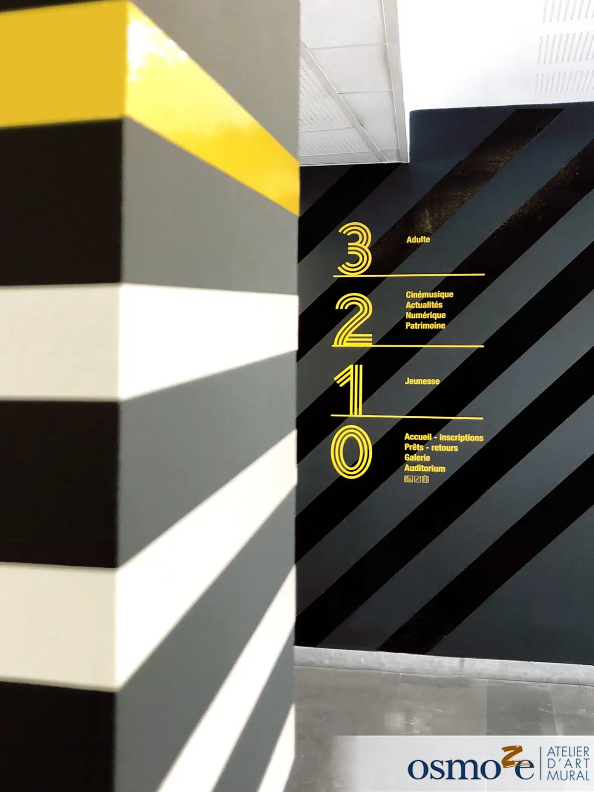fresque signalétique étage