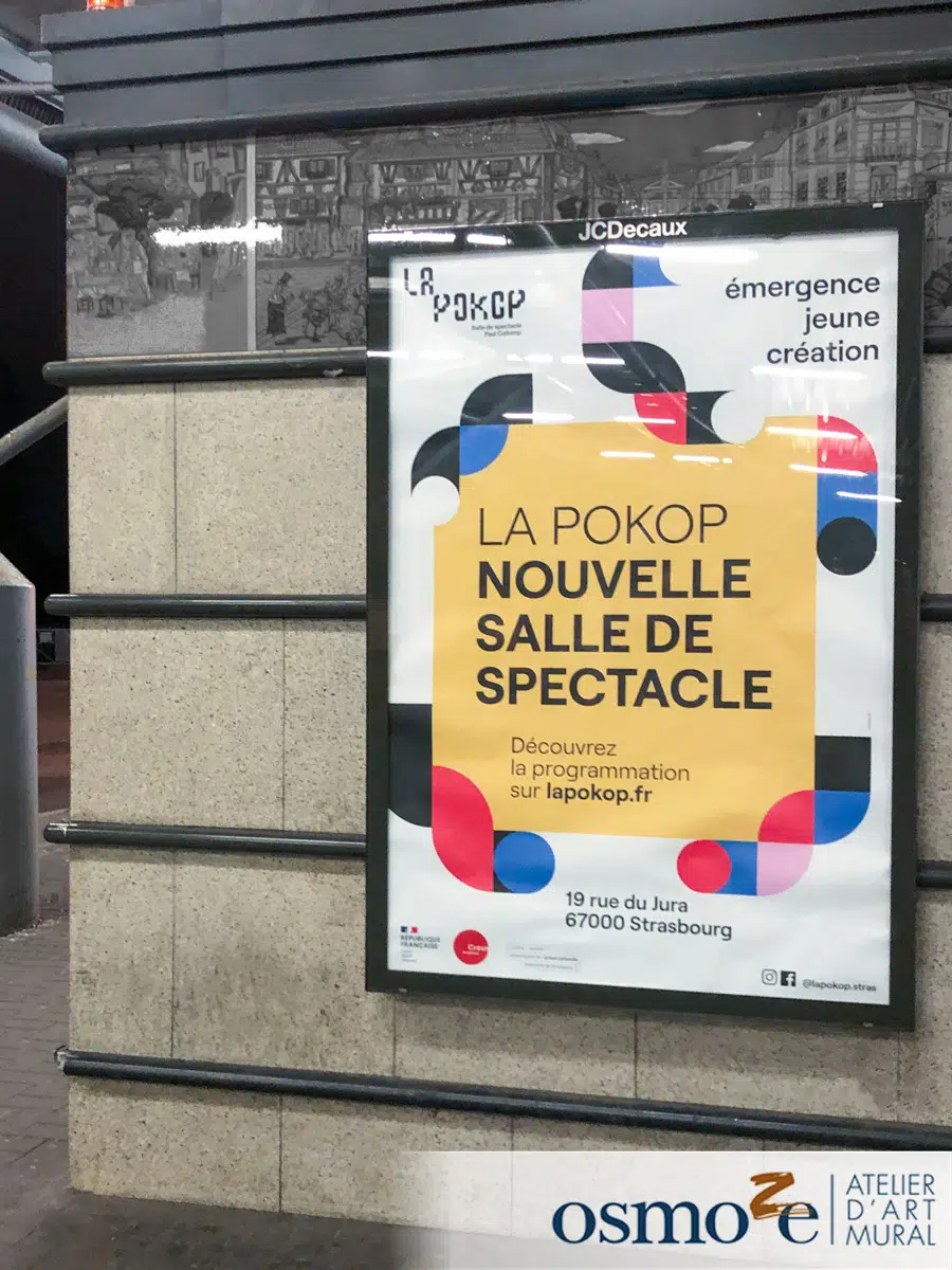 DES FRESQUES GÉOMÉTRIQUES, QUI ALLIENT MODERNITÉ ET CRÉATIVITÉ, STRASBOURG (67) 21 panneau affichage pokop