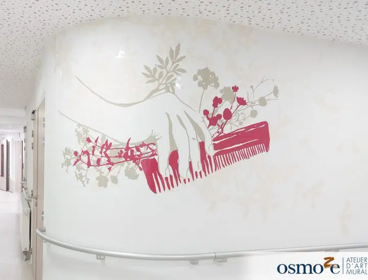 design mural couloir ehpad