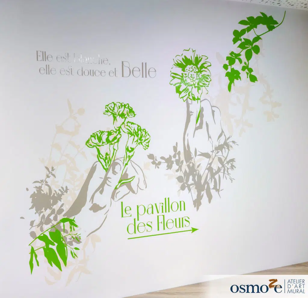 fresque décorative couloir ehpad