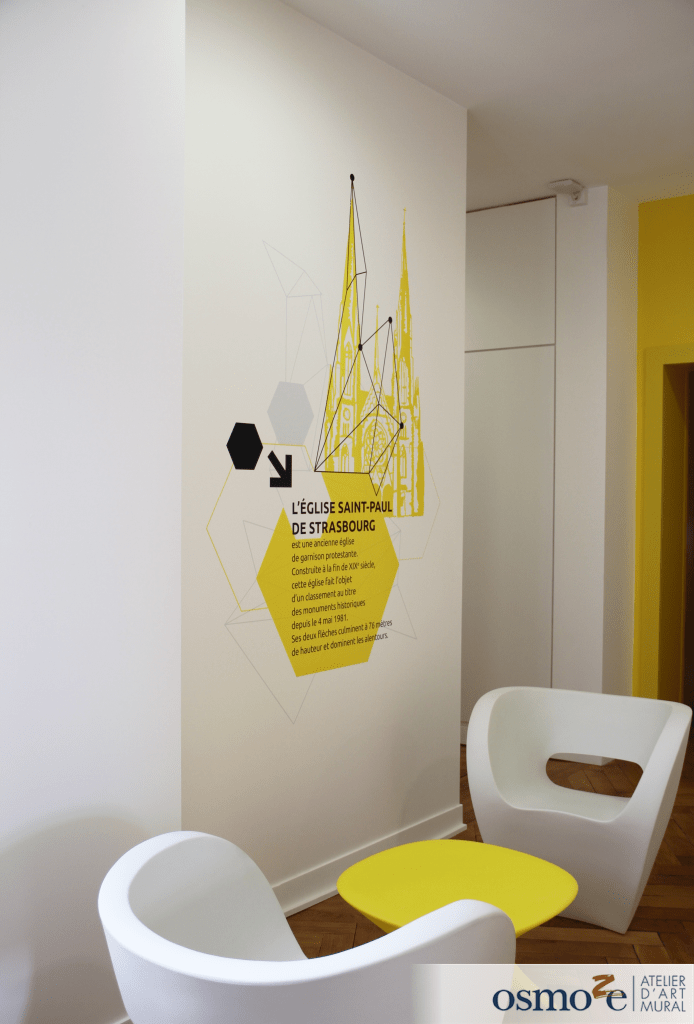 Fresque décorative et instructive sur les monuments de la ville de Strasbourg