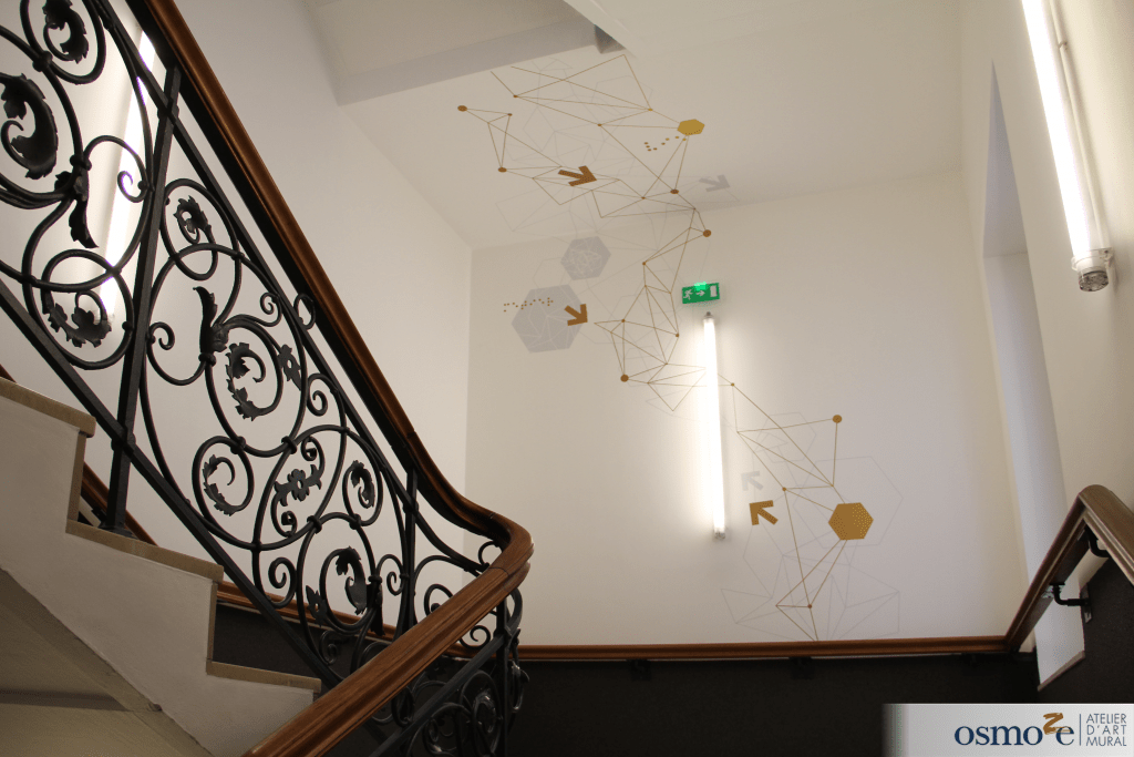 Décoration de la cage d'escaliers