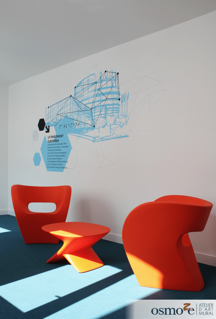 Fresque décorative et instructive sur les monuments de la ville de Strasbourg