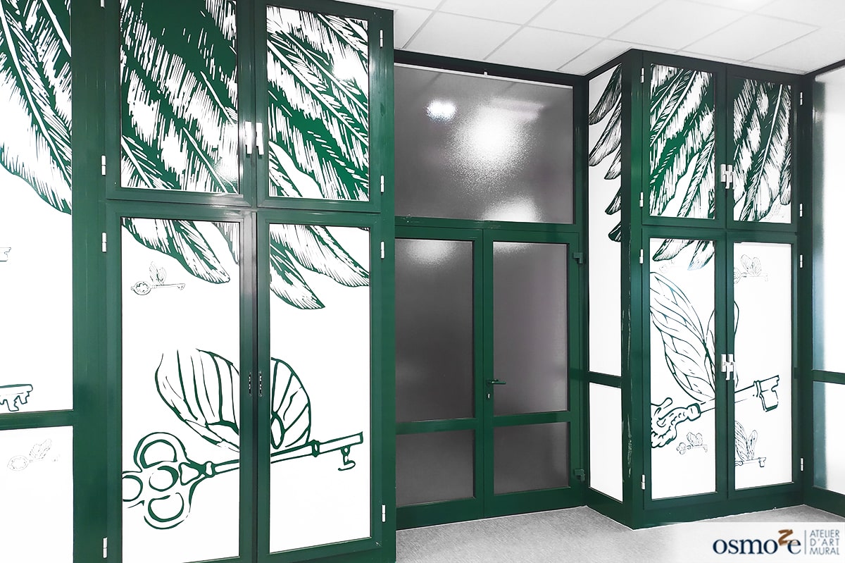 Decoration and signage of the premises of the association Réseau ODE in MULHOUSE (68)