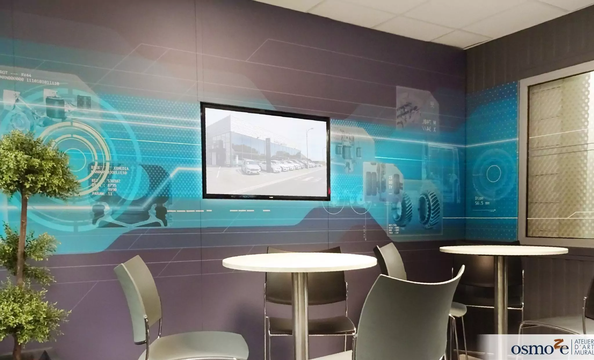 DESIGN, FRESQUE & SIGNALÉTIQUE POUR MERCEDES-BENZ, STRASBOURG (67)