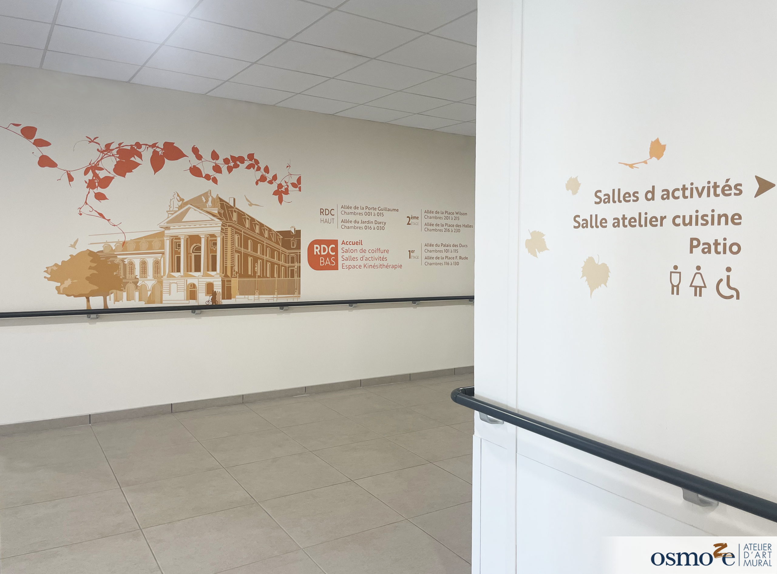 À Dijon, le décor est planté : Osmoze habille les murs du nouvel Ehpad Champmaillot (21)