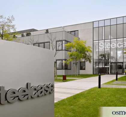La décoration du siège France du Groupe Steelcase remodelé par notre atelier d’art.