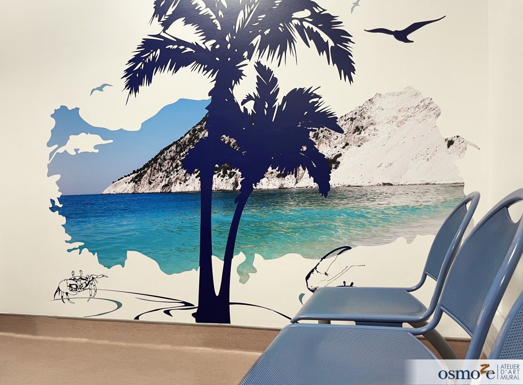 Décoration murale en salle d'attente