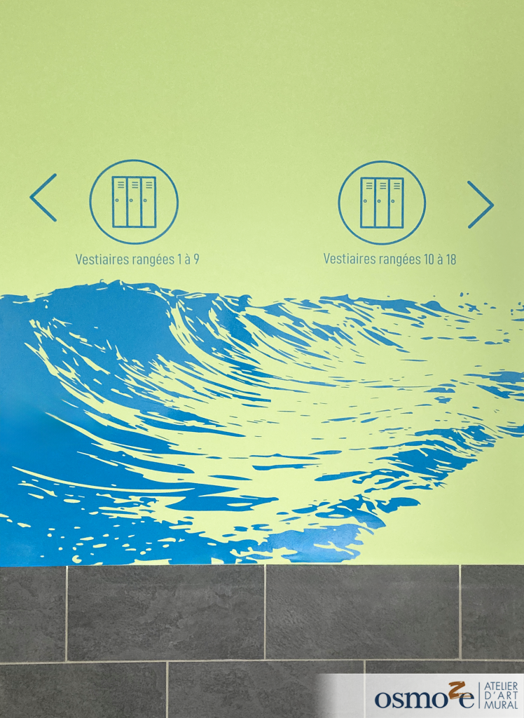 Signalétique murale sous forme de pictogrammes 