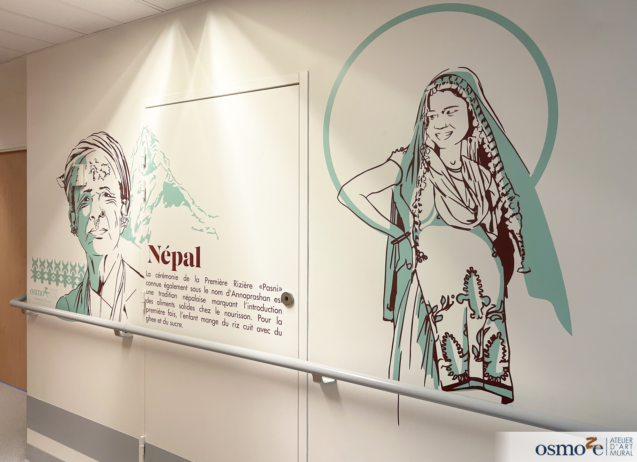 Fresque décorative couloir 