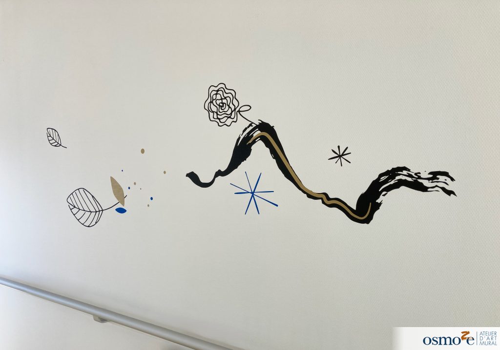 Une identité visuelle forte et différenciante signée Osmoze pour la MAEPA Camille Claudel (44) 14 Détails des fresques graphiques Osmoze